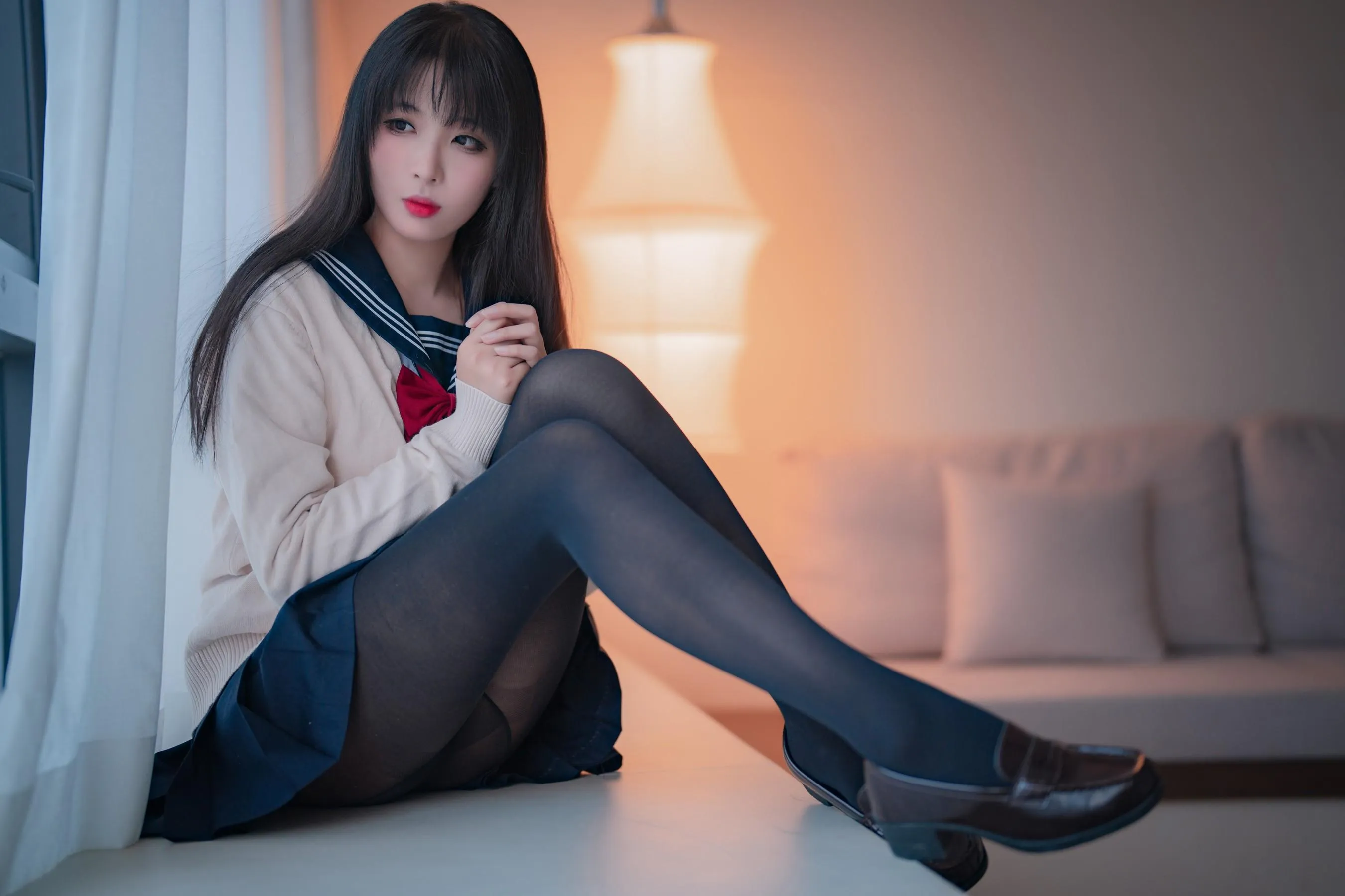 轩萧学姐 – NO.42 JK厚裤袜-写真 [33P]插图6